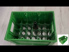 Duurzaam 65*65 mm gat onderaan Plastic Bier kratten 24 Holdings Glas fles kratten