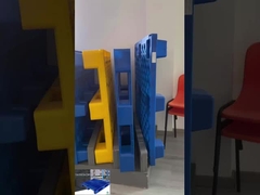 Blauw 3 Runners Zwaar werkend Plastic Palet Steel Block Style 1300*1100*160mm